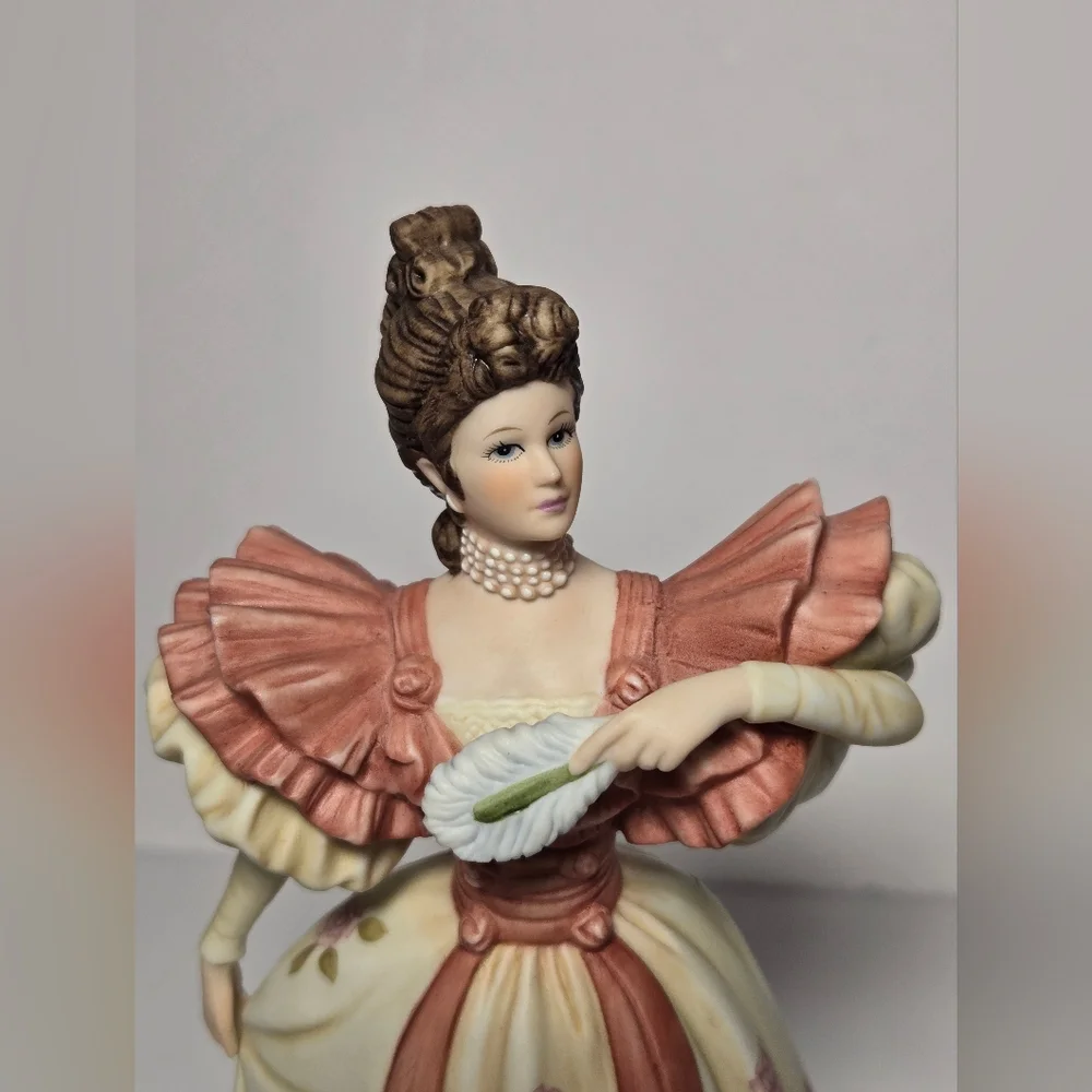 Lenox Porcelain Lady Figurine in Pink and Cream 8 1/2 Inches